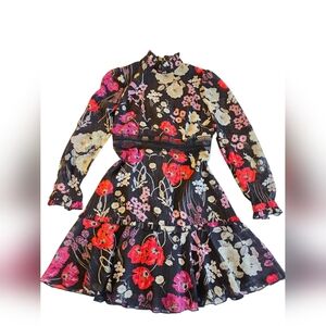 Arthopologie Donna Morgan Multicolor Floral Womens Dress